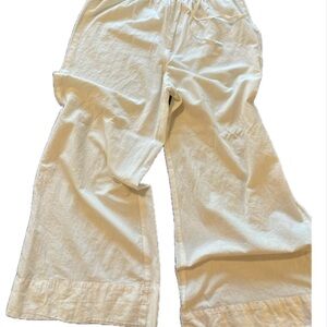 Indian Wide-Leg  Light Weight Cotton Pants in white S